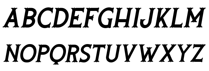 Rooters Italic Font LOWERCASE