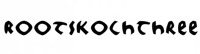 RootsKochThree  Frei Schriftart Herunterladen