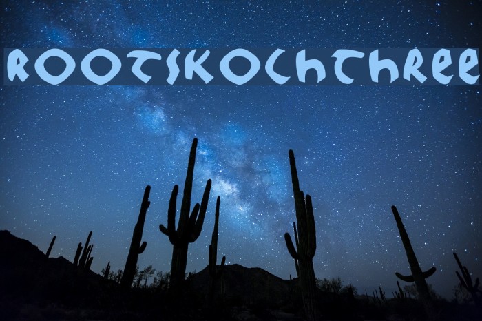 RootsKochThree Font examples