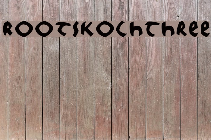 RootsKochThree Font examples