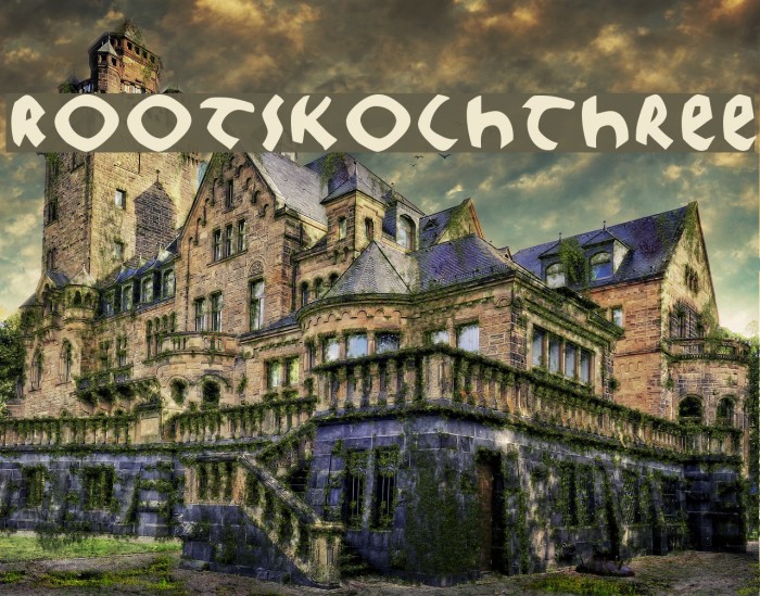 RootsKochThree Font examples