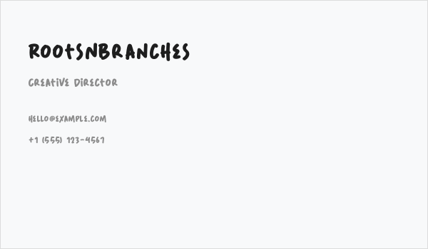 RootsNBranches Business Card