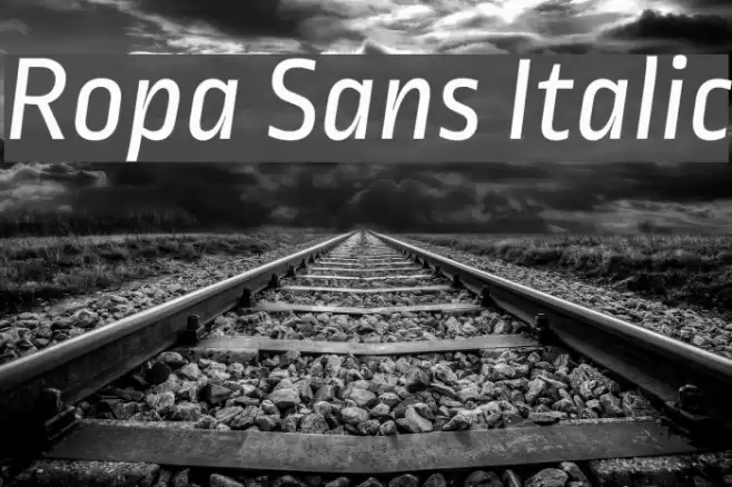 Ropa Sans Italic Font examples