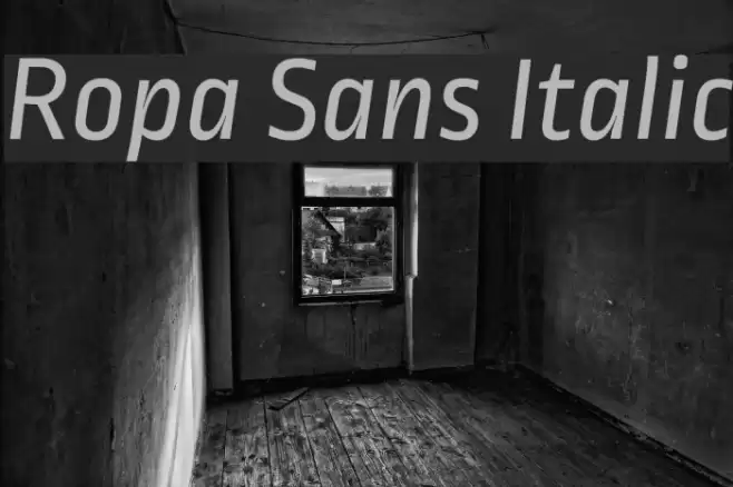 Ropa Sans Italic Font examples