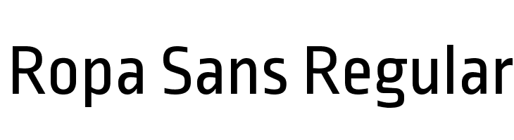 Ropa Sans Regular  font caratteri gratis
