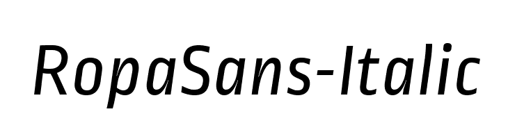 RopaSans-Italic Font
