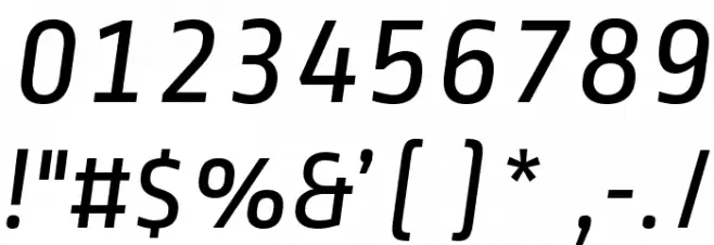 RopaSans-Italic Font OTHER CHARS
