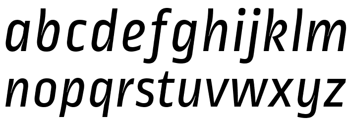 RopaSans-Italic Font LOWERCASE