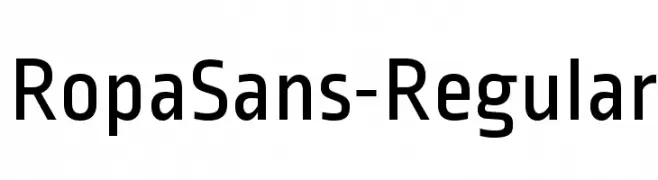 RopaSans-Regular  Скачать бесплатные шрифты