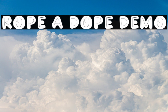 Rope A Dope Demo Font examples