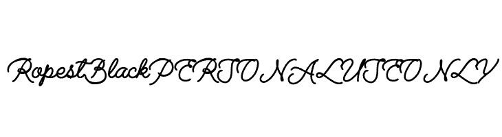 Ropest Black PERSONAL USE ONLY Шрифта