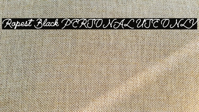 Ropest Black PERSONAL USE ONLY Font examples