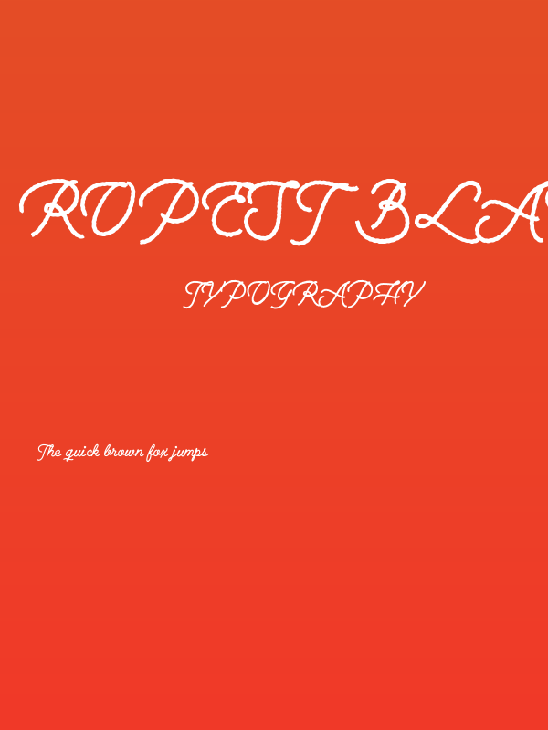 Ropest Black PERSONAL USE ONLY Poster