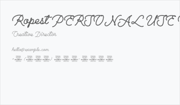 Ropest PERSONAL USE ONLY Business Card