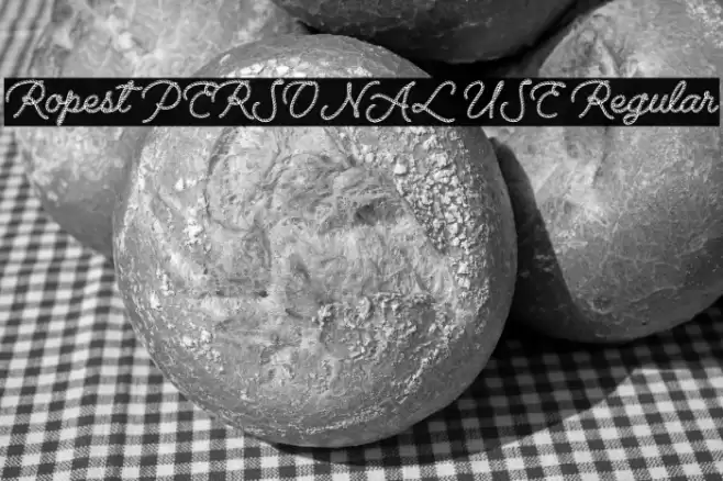 Ropest PERSONAL USE Regular Font examples