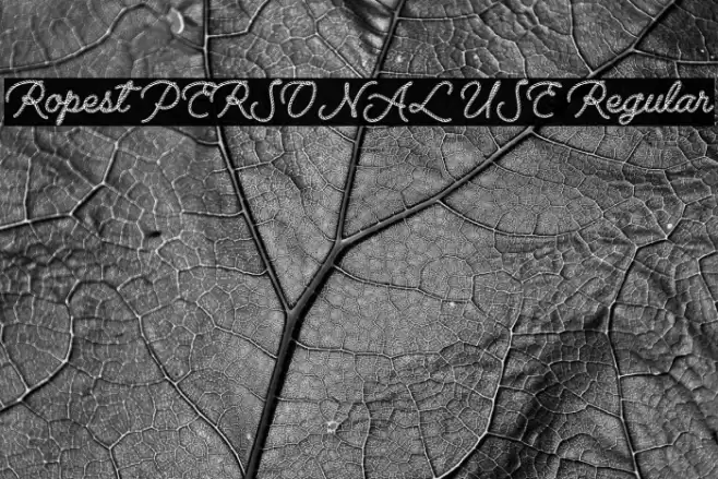 Ropest PERSONAL USE Regular Font examples