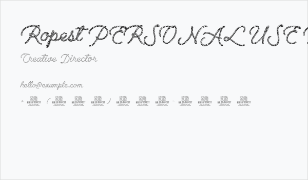 Ropest PERSONAL USE Regular Business Card