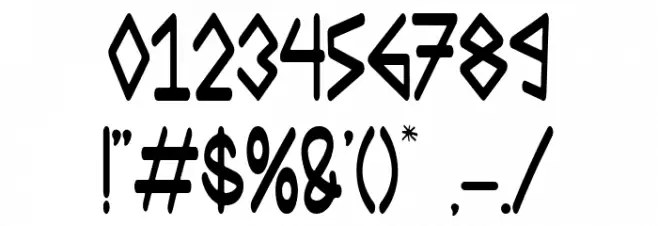 Roronoa Font OTHER CHARS