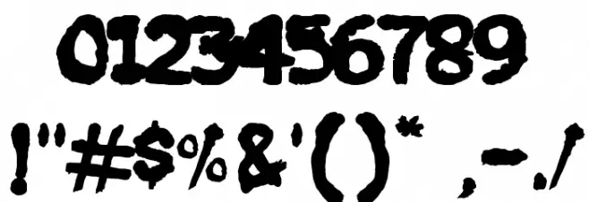 Rorschach Font OTHER CHARS
