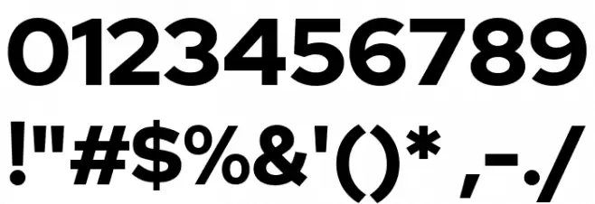 Rosa Sans Black Font OTHER CHARS