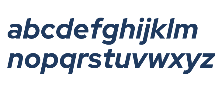 Rosa Sans Bold Italic Lowercase