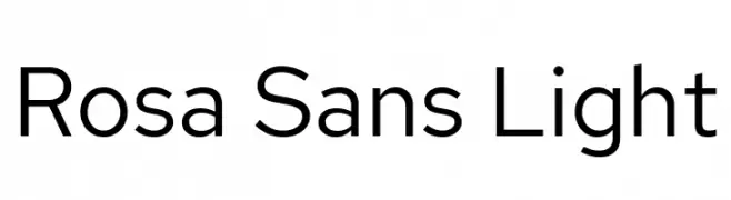 Rosa Sans Light  Fuentes Gratis Descargar