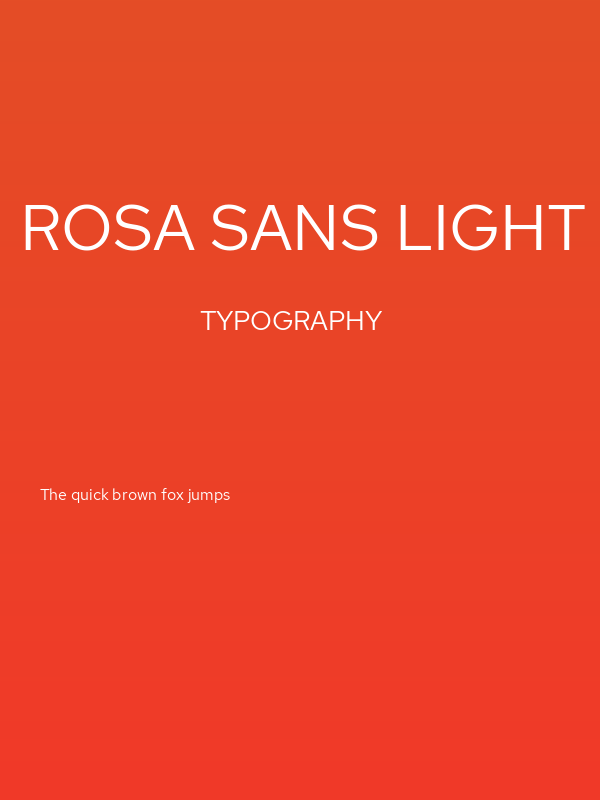 Rosa Sans Light Poster