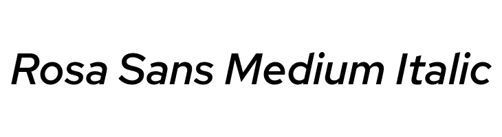 Rosa Sans Medium Italic  免费字体下载