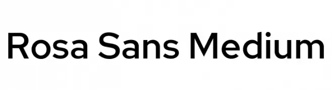 Rosa Sans Medium  Fuentes Gratis Descargar