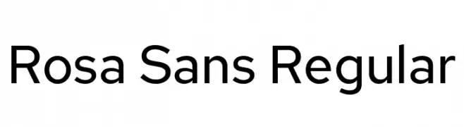 Rosa Sans Regular  Frei Schriftart Herunterladen