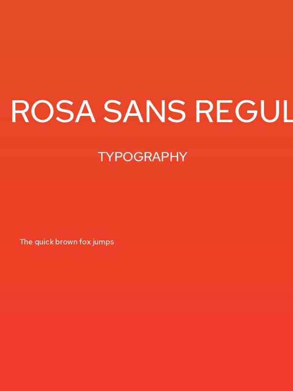 Rosa Sans Regular Poster