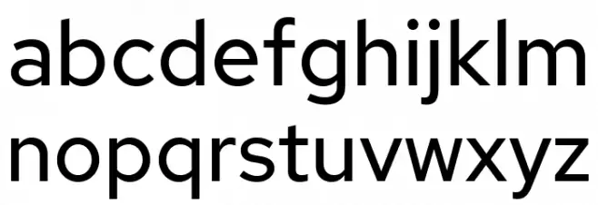 Rosa Sans Regular फ़ॉन्ट लोअरकेस