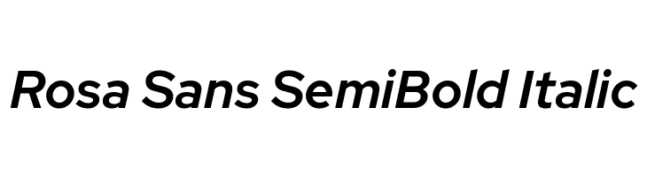 Rosa Sans SemiBold Italic  Скачать бесплатные шрифты