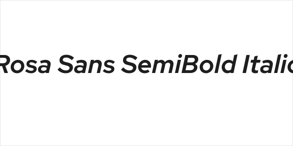 Rosa Sans SemiBold Italic Logo