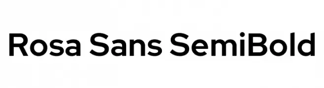 Rosa Sans SemiBold  免费字体下载