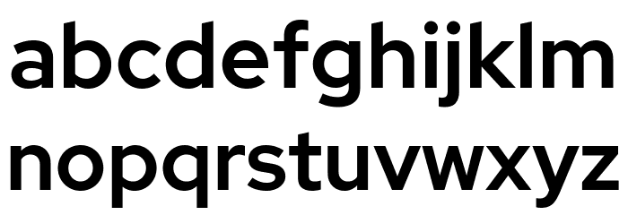 Rosa Sans SemiBold Font LOWERCASE