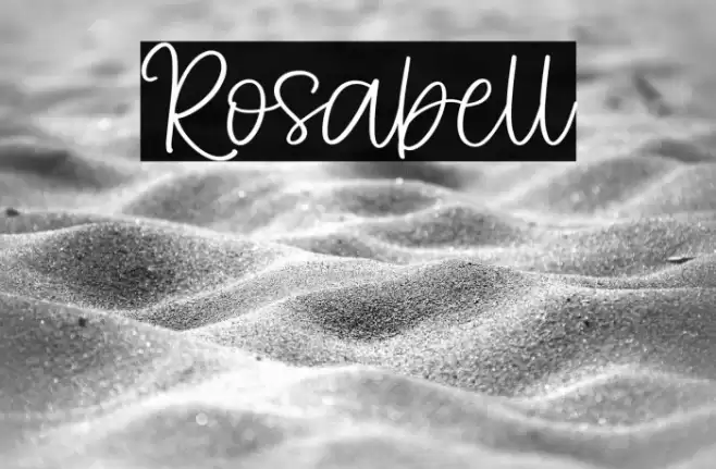 Rosabell Font examples