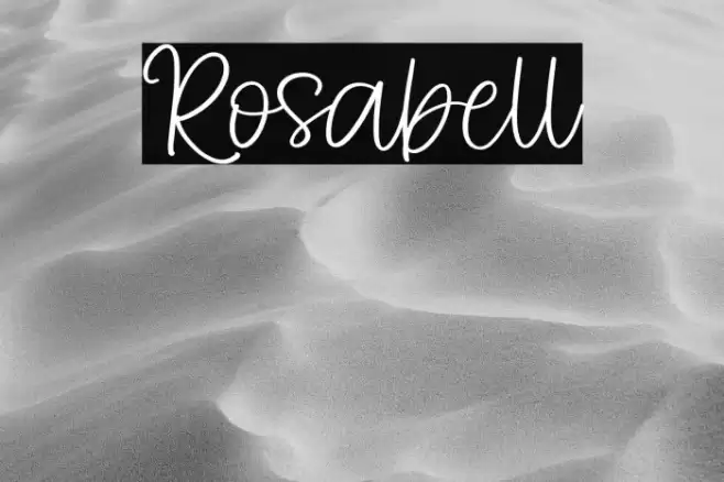 Rosabell Font examples