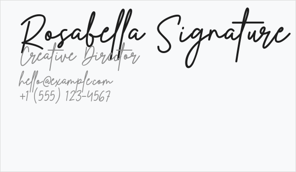 Rosabella Signature DEMO! DEMO! Business Card