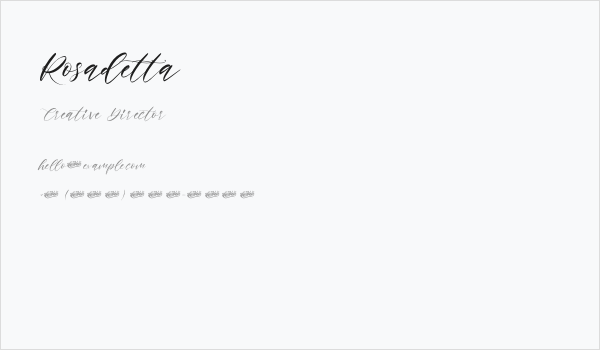 Rosadetta Business Card