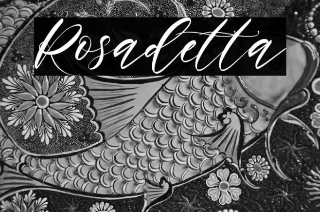Rosadetta Font examples