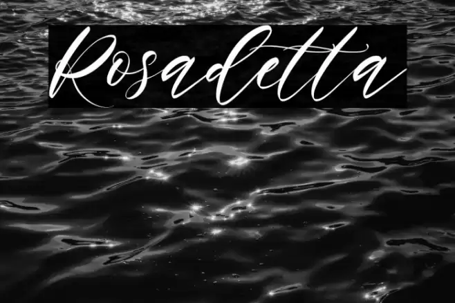 Rosadetta Font examples