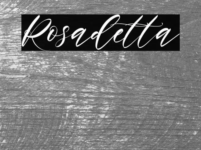 Rosadetta Font examples
