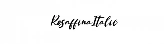 Rosaffina Italic  font caratteri gratis