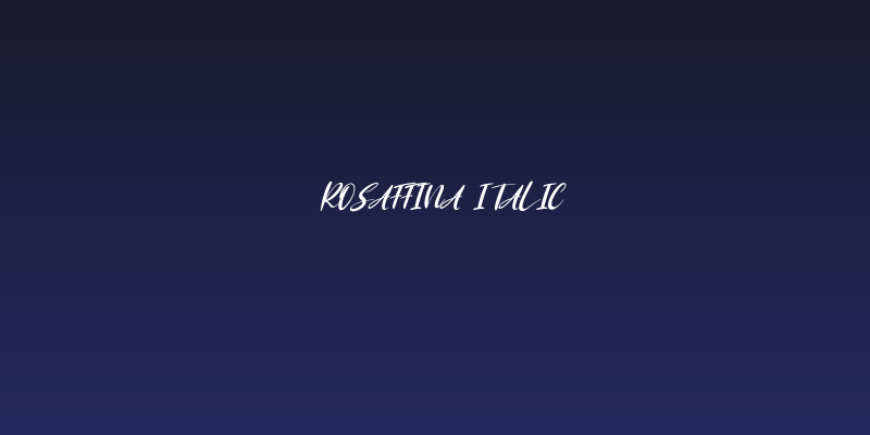 Rosaffina Italic Social Header