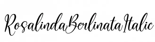 Rosalinda Berlinata Italic  Fuentes Gratis Descargar