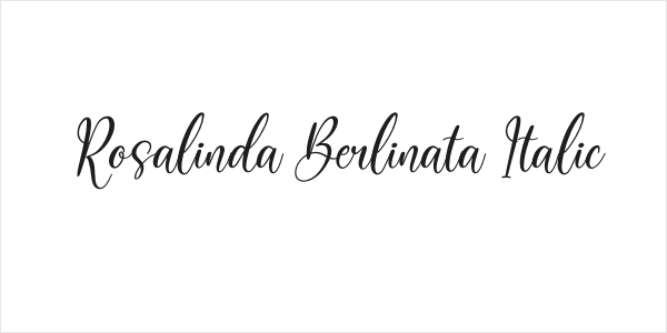 Rosalinda Berlinata Italic Logo