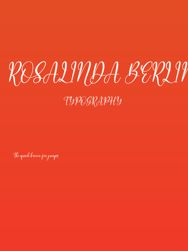 Rosalinda Berlinata Italic Poster