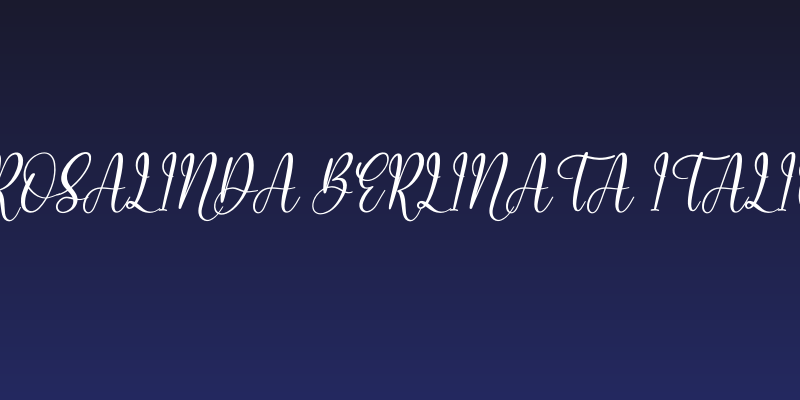 Rosalinda Berlinata Italic Social Header