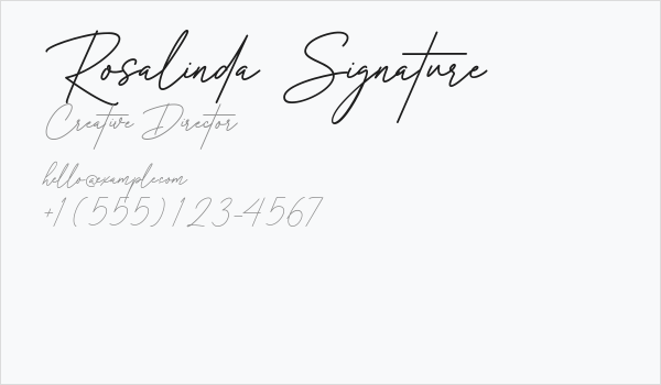 Rosalinda Signature Business Card